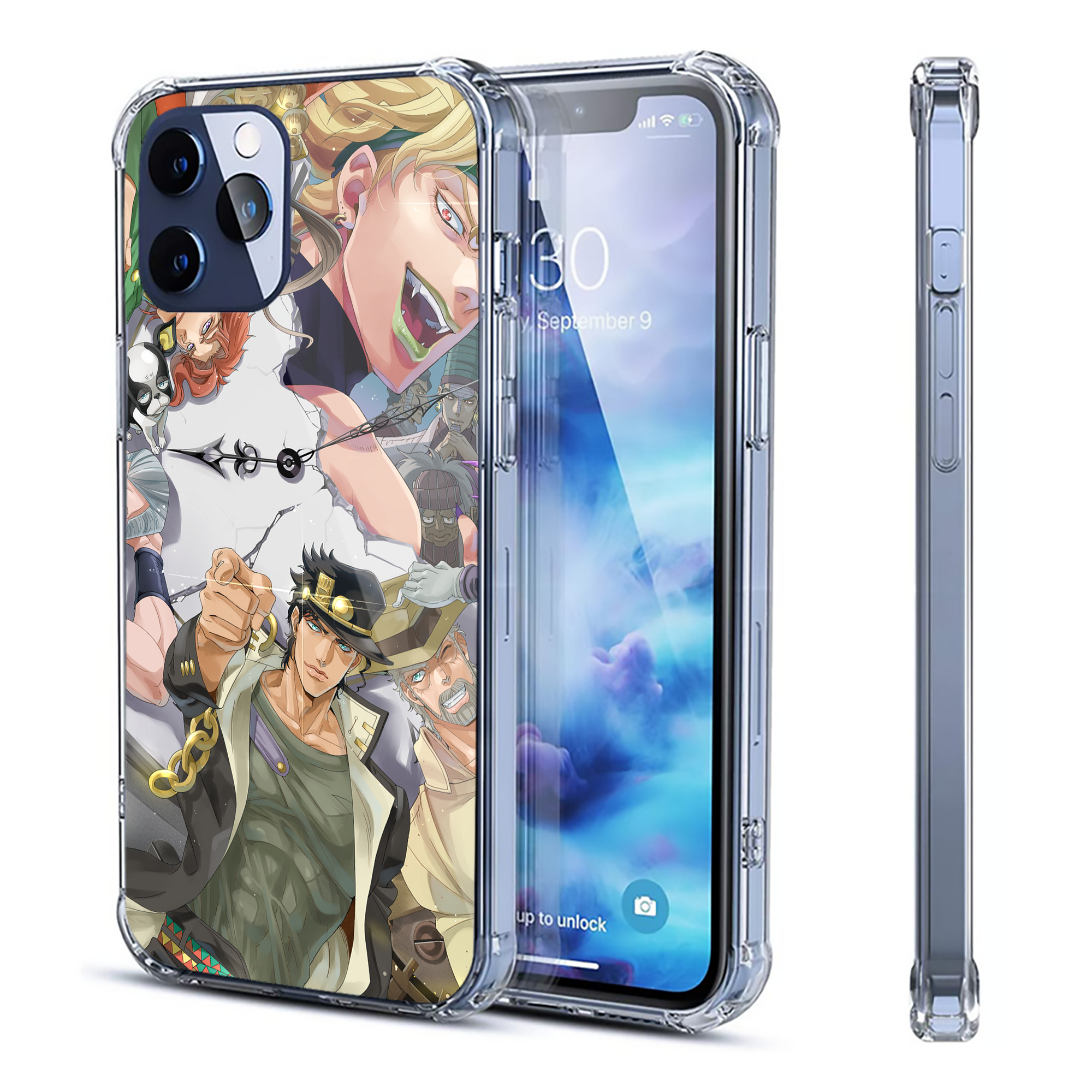 （画像用） ジョジョの奇妙な冒険 JoJo's Bizarre Adventure 【iPhone 12シリーズ対応】透明スマホケース（クリアソフトケース）